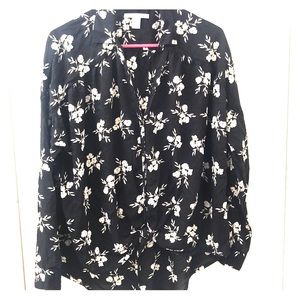 Amuse society tie front blouse with open back